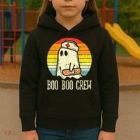 Boo Boo Crew Nurse Halloween Shirt For Nurses RN Ghost Women Kids Hoodie thumb 3