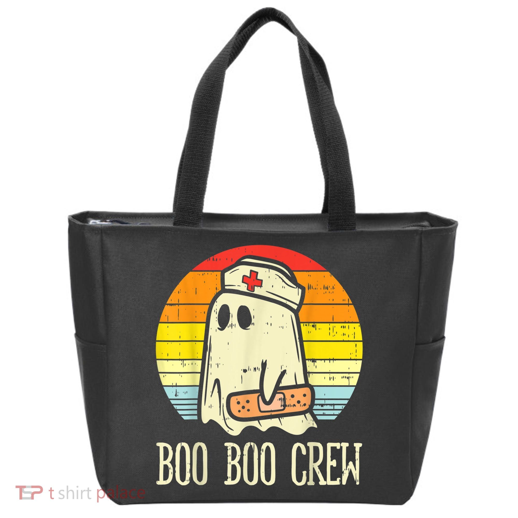Boo Boo Crew Nurse Halloween Shirt For Nurses RN Ghost Women Tote Bag