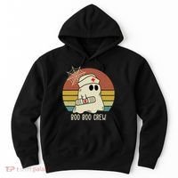 Boo Boo Crew Nurse Halloween Nurse Retro Hoodie thumb 0