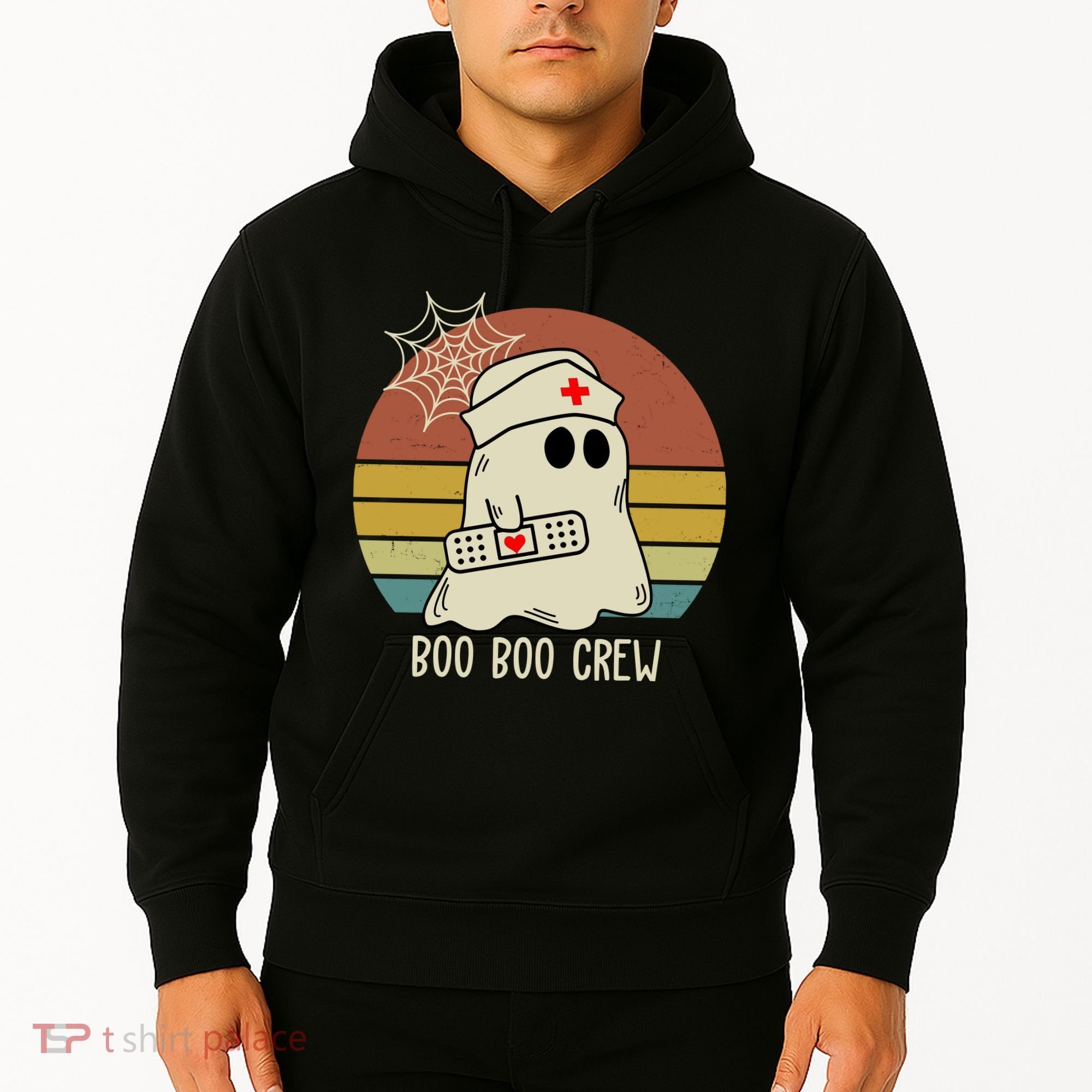Boo Boo Crew Nurse Halloween Nurse Retro Hoodie