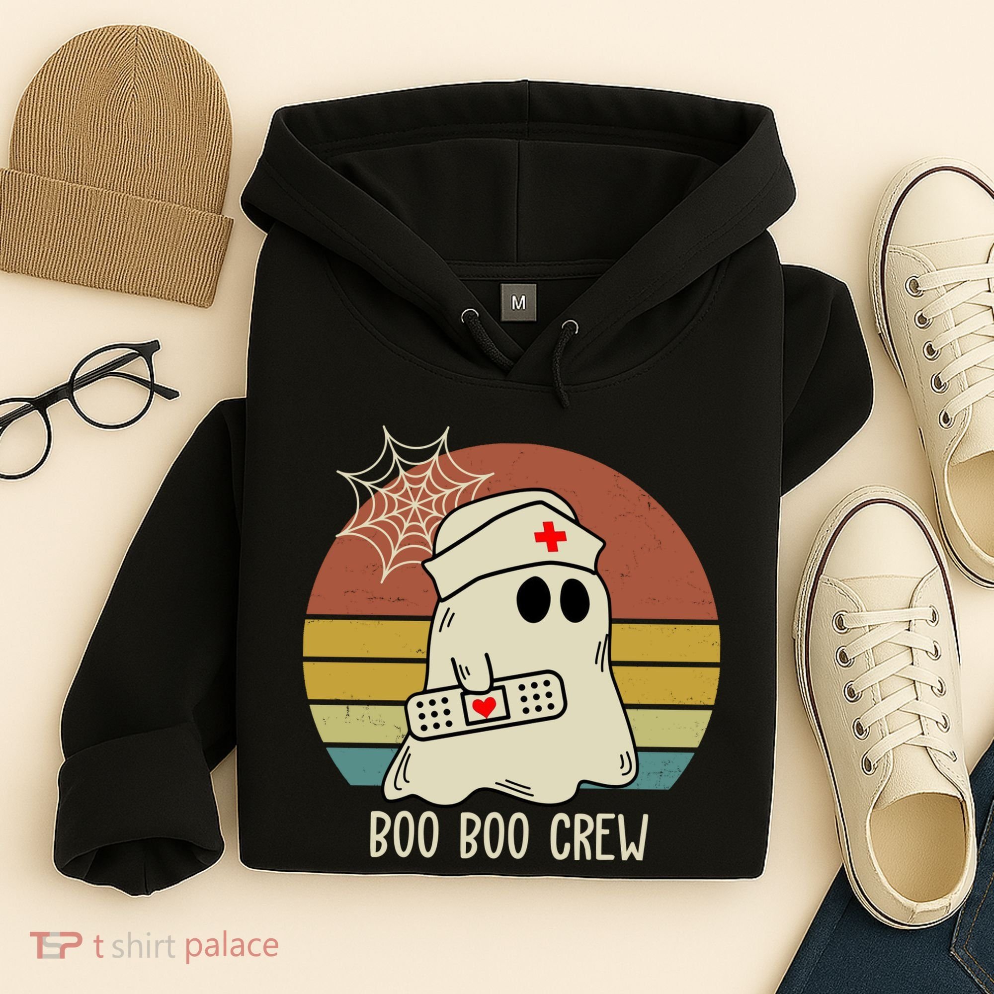 Boo Boo Crew Nurse Halloween Nurse Retro Hoodie