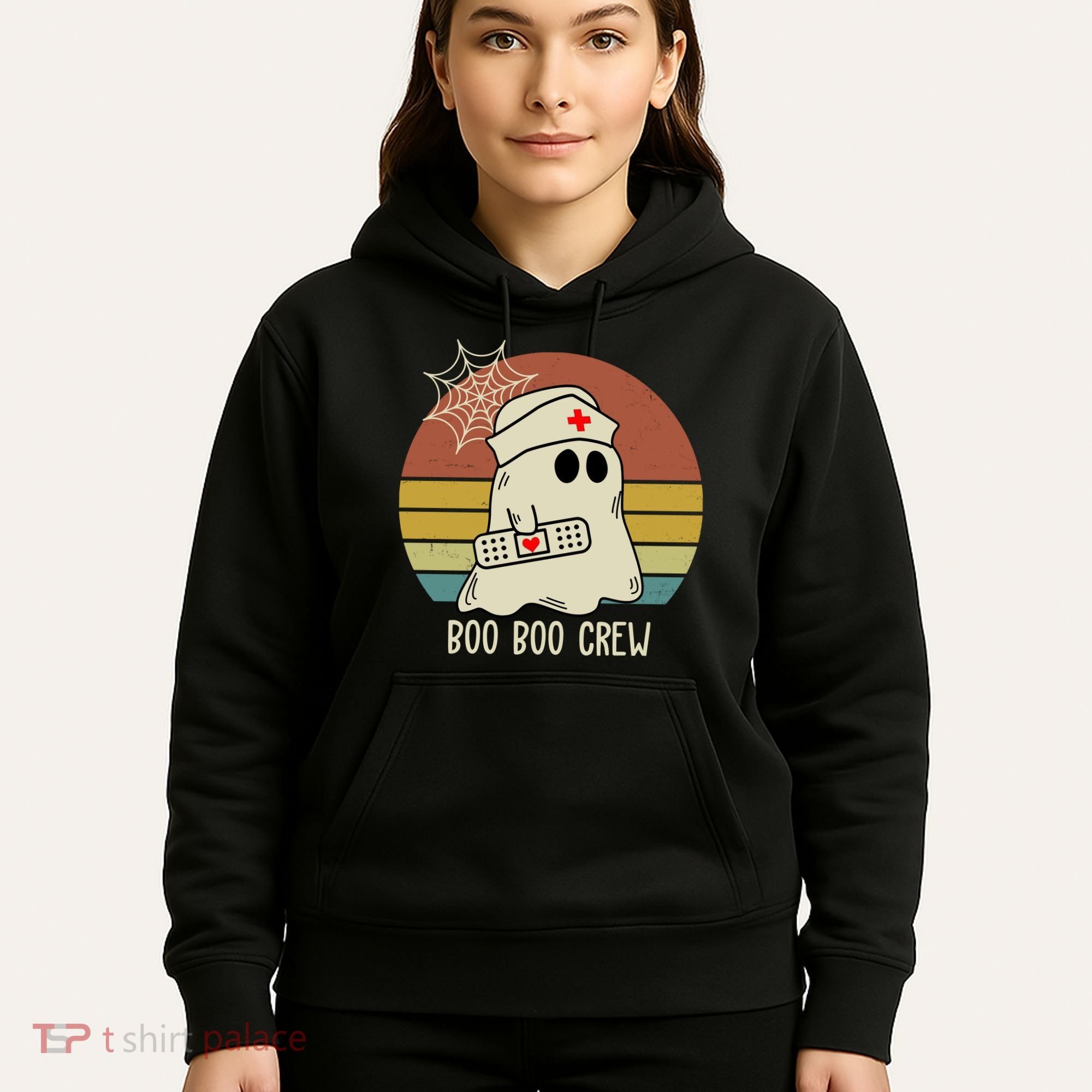 Boo Boo Crew Nurse Halloween Nurse Retro Hoodie