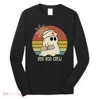 Boo Boo Crew Nurse Halloween Nurse Retro Long Sleeve Shirt thumb 0