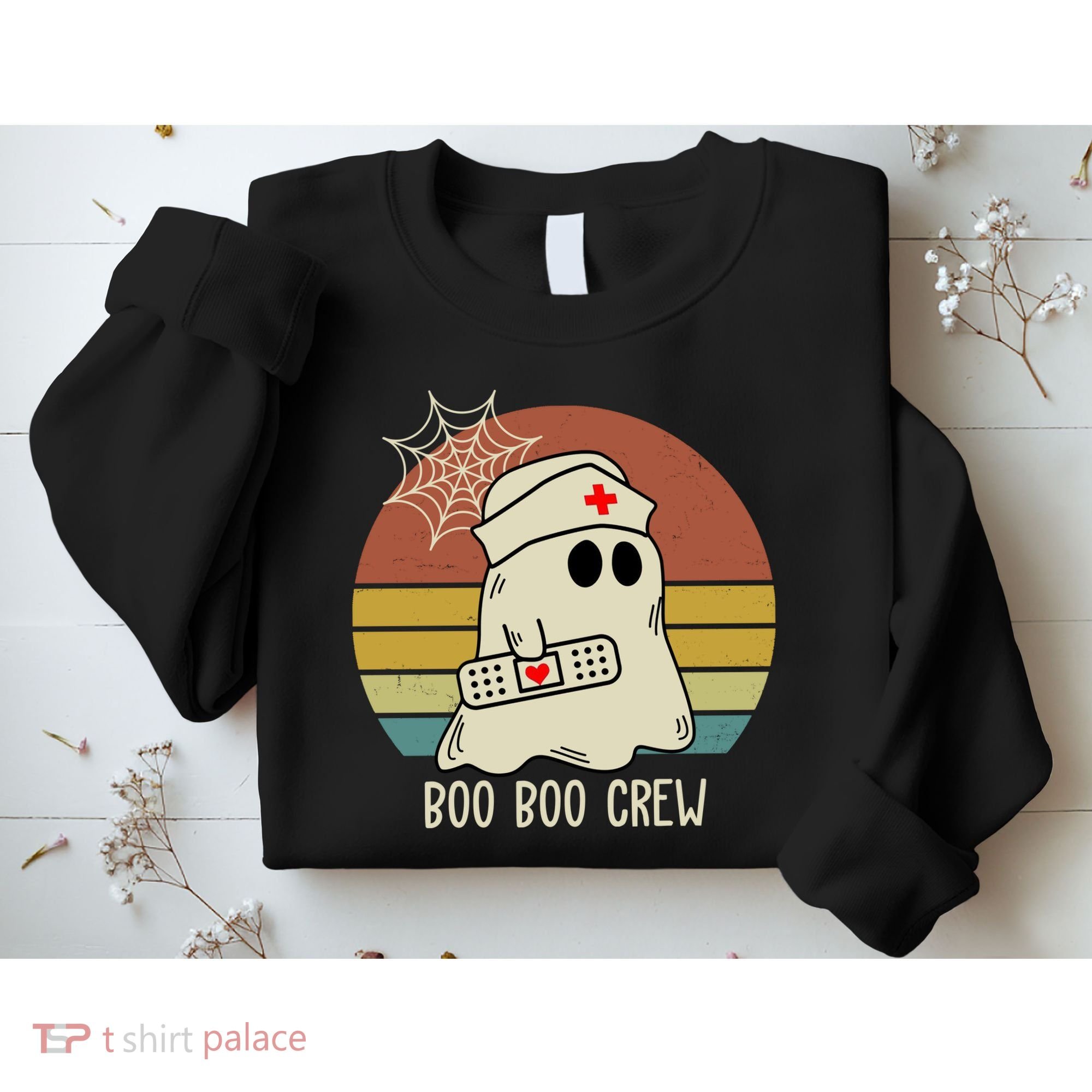 Boo Boo Crew Nurse Halloween Nurse Retro Sweatshirt