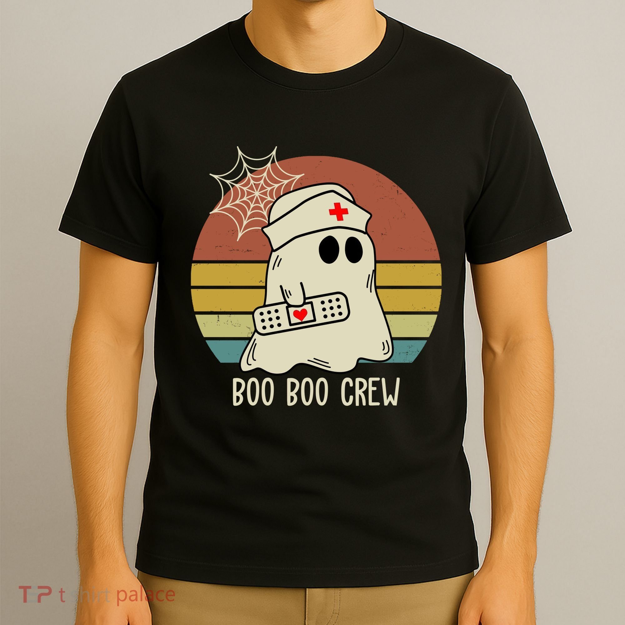 Boo Boo Crew Nurse Halloween Nurse Retro T-Shirt