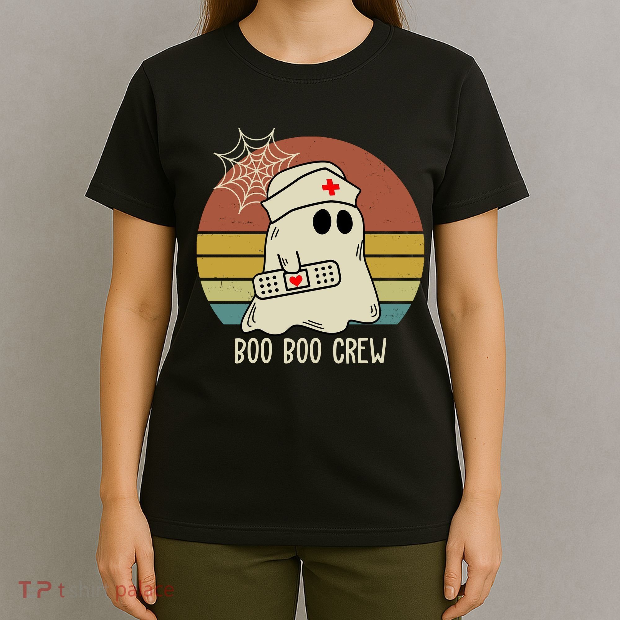 Boo Boo Crew Nurse Halloween Nurse Retro T-Shirt