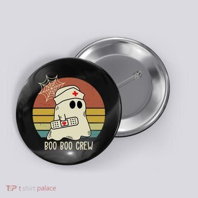 Boo Boo Crew Nurse Halloween Nurse Retro Button