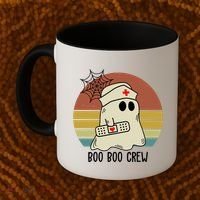 Boo Boo Crew Nurse Halloween Nurse Retro Coffee Mug thumb 2