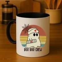 Boo Boo Crew Nurse Halloween Nurse Retro Coffee Mug thumb 4