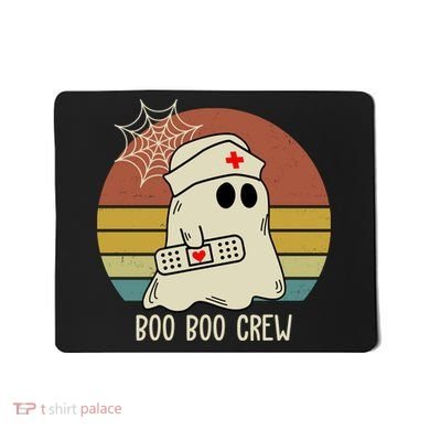 Boo Boo Crew Nurse Halloween Nurse Retro Mousepad