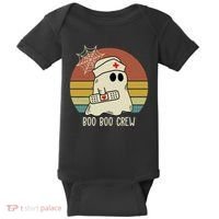 Boo Boo Crew Nurse Halloween Nurse Retro Baby Bodysuit thumb 0
