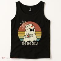 Boo Boo Crew Nurse Halloween Nurse Retro Tank Top thumb 2