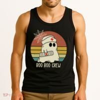 Boo Boo Crew Nurse Halloween Nurse Retro Tank Top thumb 3