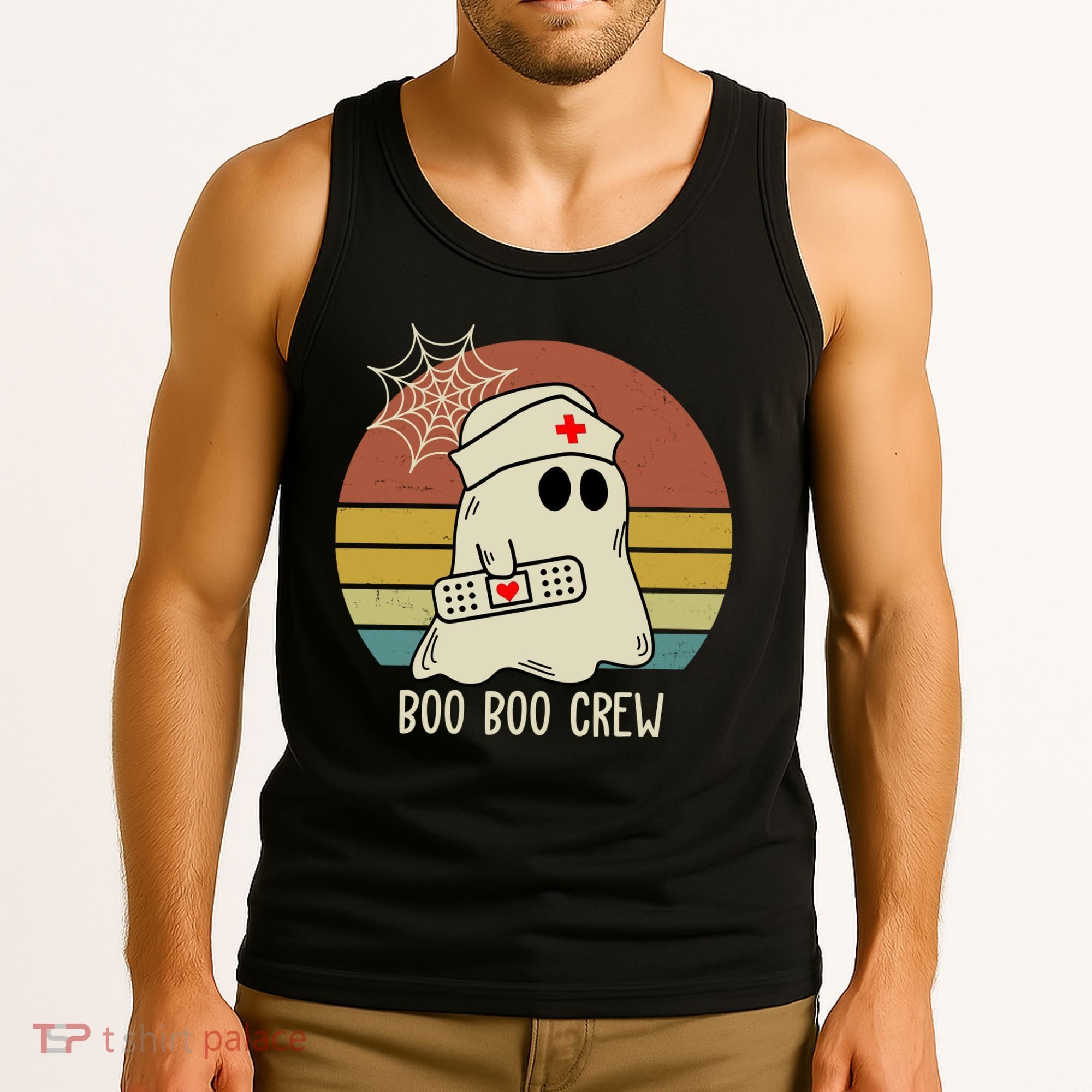 Boo Boo Crew Nurse Halloween Nurse Retro Tank Top
