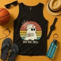 Boo Boo Crew Nurse Halloween Nurse Retro Tank Top thumb 4