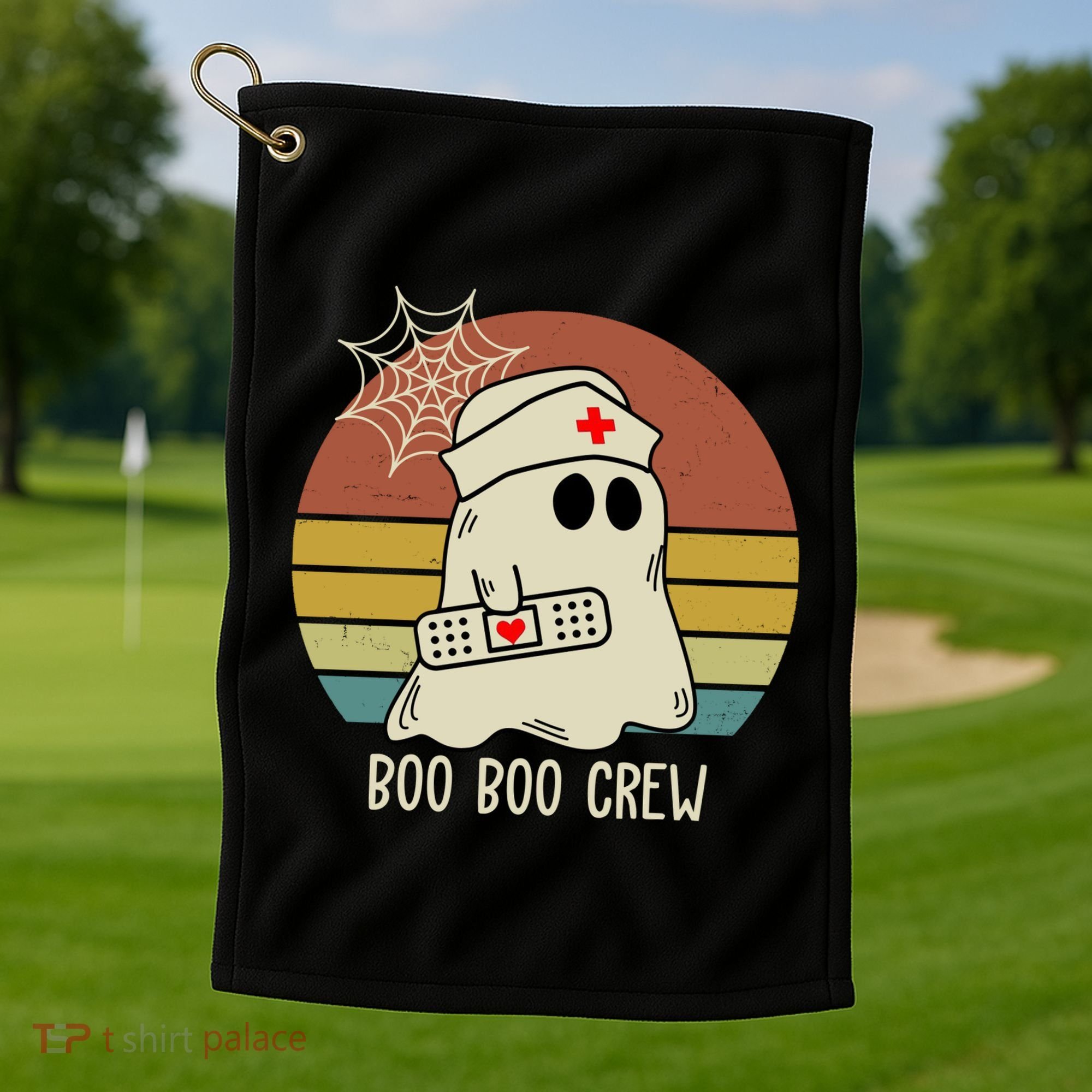 Boo Boo Crew Nurse Halloween Nurse Retro Golf Towel