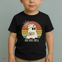 Boo Boo Crew Nurse Halloween Nurse Retro Toddler T-Shirt thumb 2