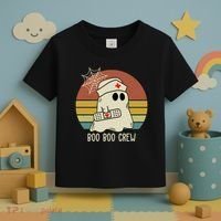 Boo Boo Crew Nurse Halloween Nurse Retro Toddler T-Shirt thumb 3