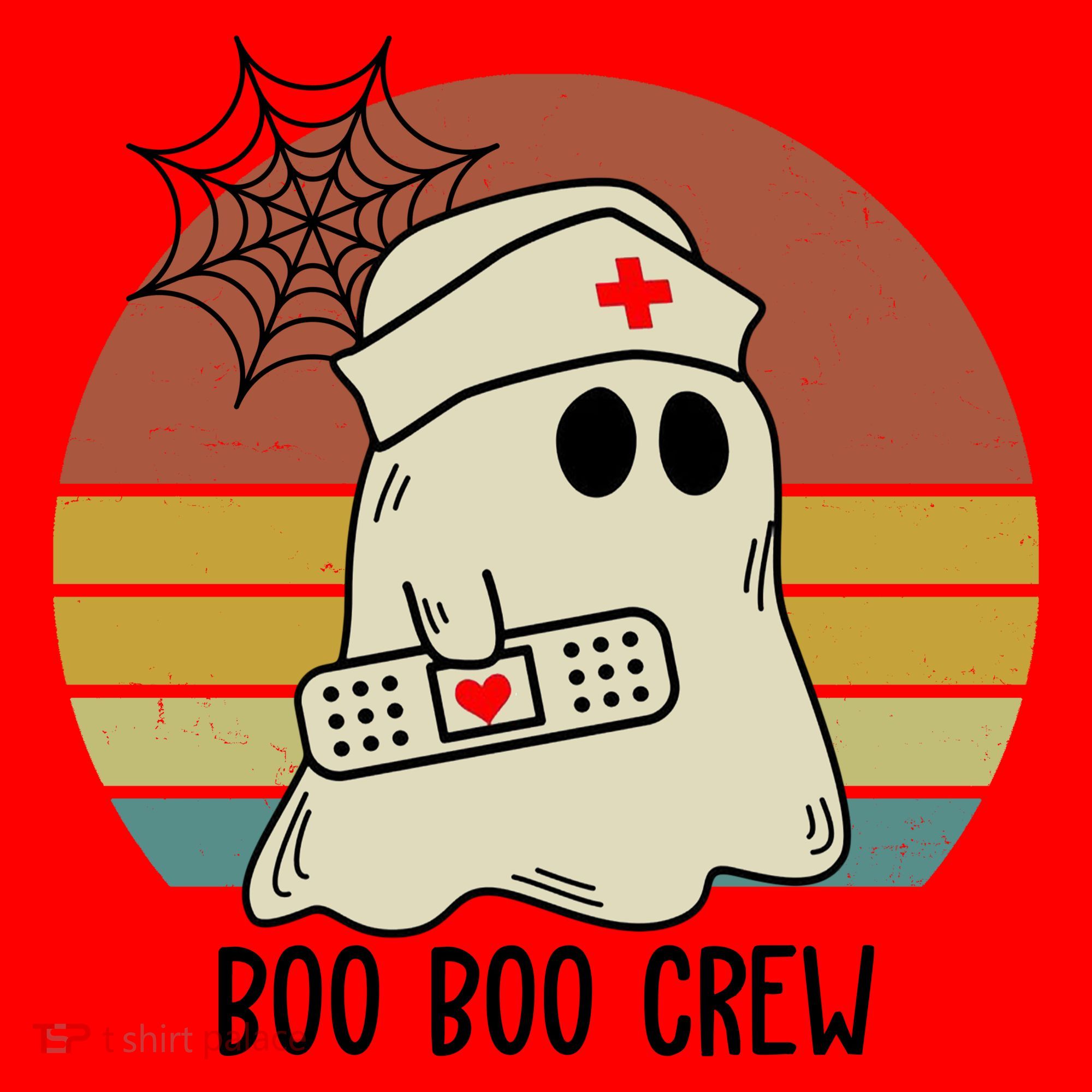 Boo Boo Crew Nurse Halloween Nurse Retro Santa Hat