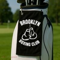 Brooklyn Boxing Club Hanging Gloves Gift Golf Towel thumb 2