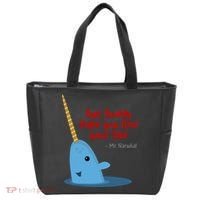 Bye Buddy Christmas  Hope You Find Your Dad Elf Narwhal Tote Bag thumb 0