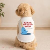 Bye Buddy Christmas  Hope You Find Your Dad Elf Narwhal Doggie Tank thumb 2