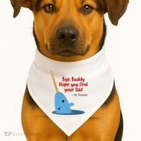 Bye Buddy Christmas  Hope You Find Your Dad Elf Narwhal USA-Made Doggie Bandana thumb 1