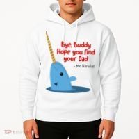 Bye Buddy Christmas  Hope You Find Your Dad Elf Narwhal Hoodie thumb 2