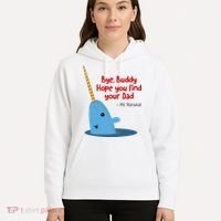 Bye Buddy Christmas  Hope You Find Your Dad Elf Narwhal Hoodie thumb 5