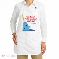 Bye Buddy Christmas  Hope You Find Your Dad Elf Narwhal Apron thumb 2