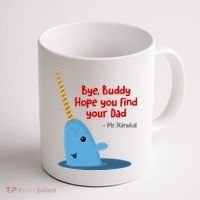 Bye Buddy Christmas  Hope You Find Your Dad Elf Narwhal Coffee Mug thumb 1