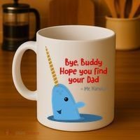 Bye Buddy Christmas  Hope You Find Your Dad Elf Narwhal Coffee Mug thumb 4