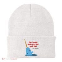 Bye Buddy Christmas  Hope You Find Your Dad Elf Narwhal Beanie thumb 0