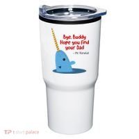 Bye Buddy Christmas  Hope You Find Your Dad Elf Narwhal Tumbler thumb 0