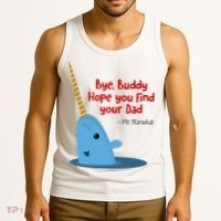 Bye Buddy Christmas  Hope You Find Your Dad Elf Narwhal Tank Top thumb 3