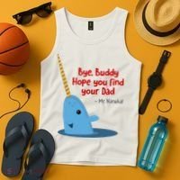 Bye Buddy Christmas  Hope You Find Your Dad Elf Narwhal Tank Top thumb 4