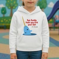 Bye Buddy Christmas  Hope You Find Your Dad Elf Narwhal Kids Hoodie thumb 3