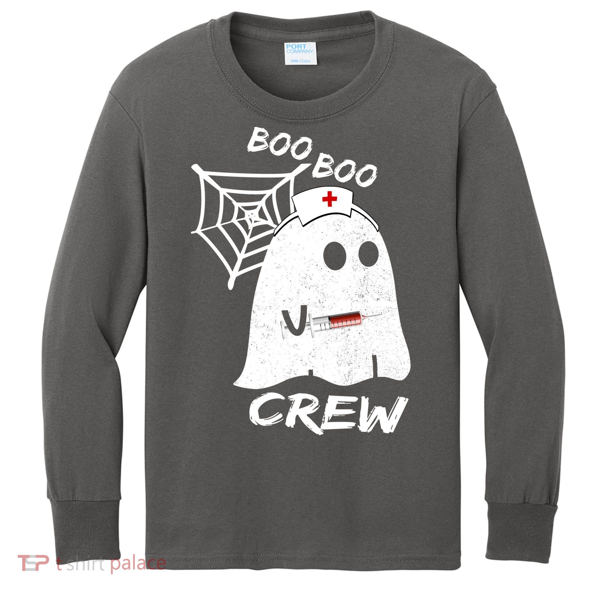 Boo Boo Crew Nurse Kids Long Sleeve Shirt
