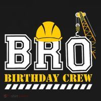 Brother Birthday Crew Construction Birthday Party Cropped Pullover Crew thumb 4