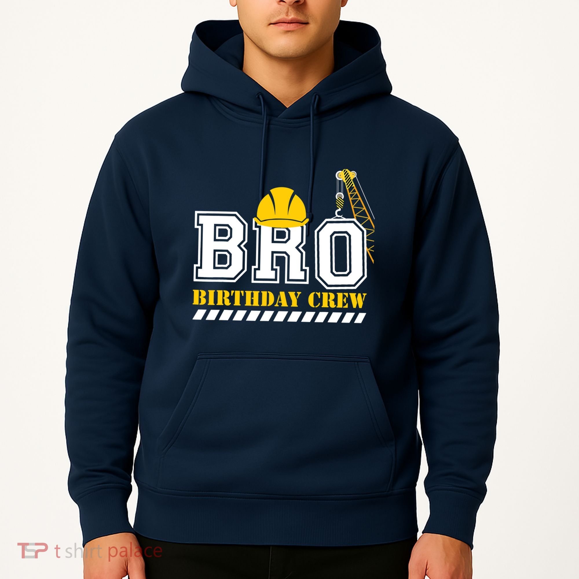 Brother Birthday Crew Construction Birthday Party Hoodie