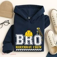 Brother Birthday Crew Construction Birthday Party Hoodie thumb 4