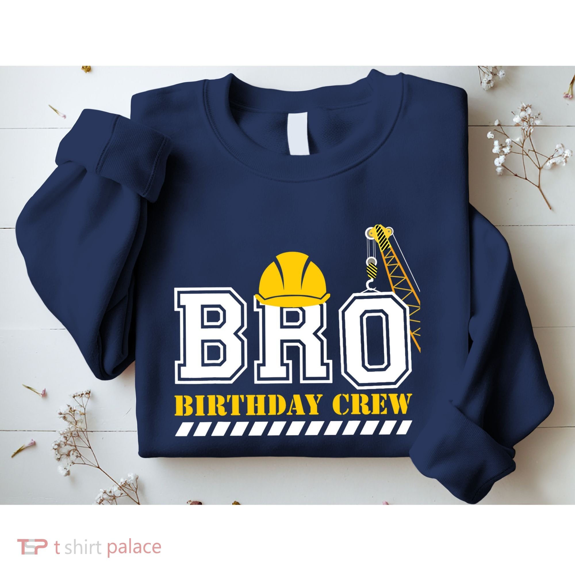 Brother Birthday Crew Construction Birthday Party Sweatshirt