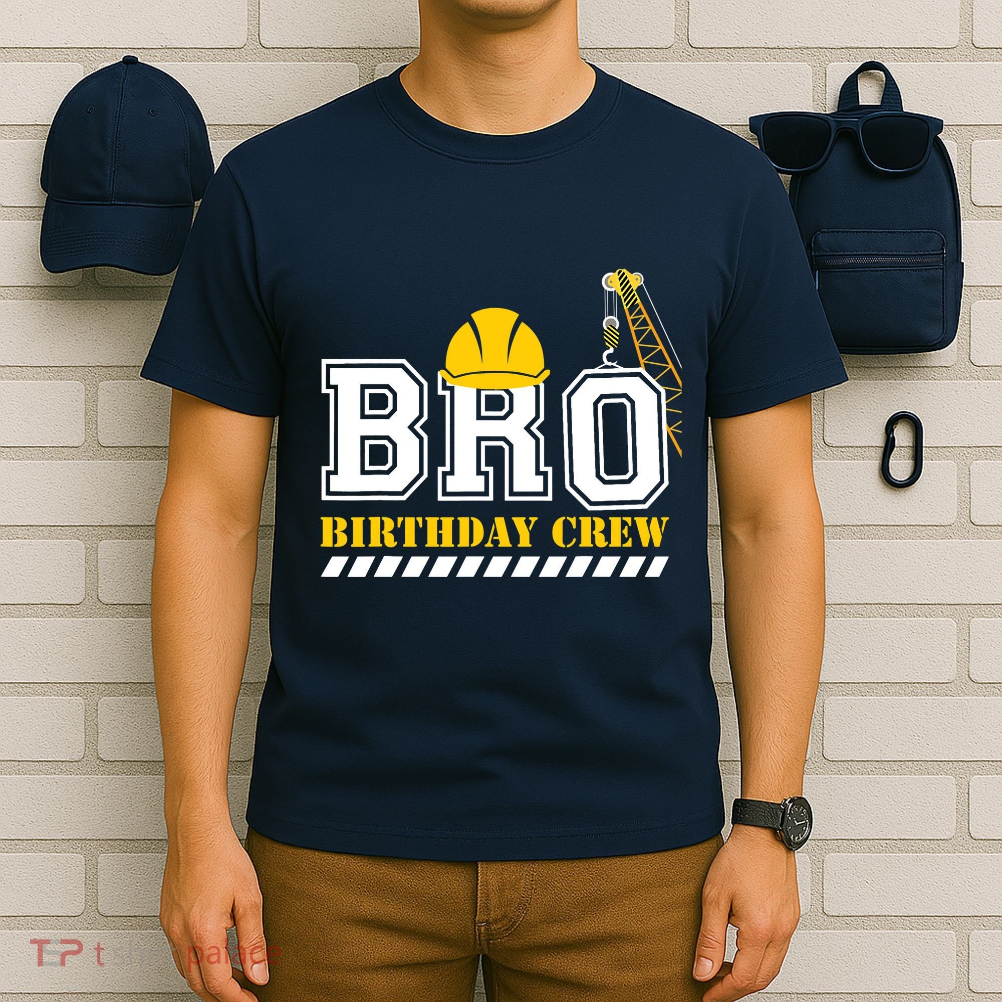 Brother Birthday Crew Construction Birthday Party T-Shirt