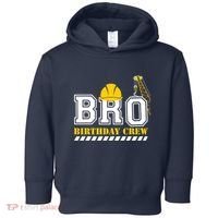 Brother Birthday Crew Construction Birthday Party Toddler Hoodie thumb 0