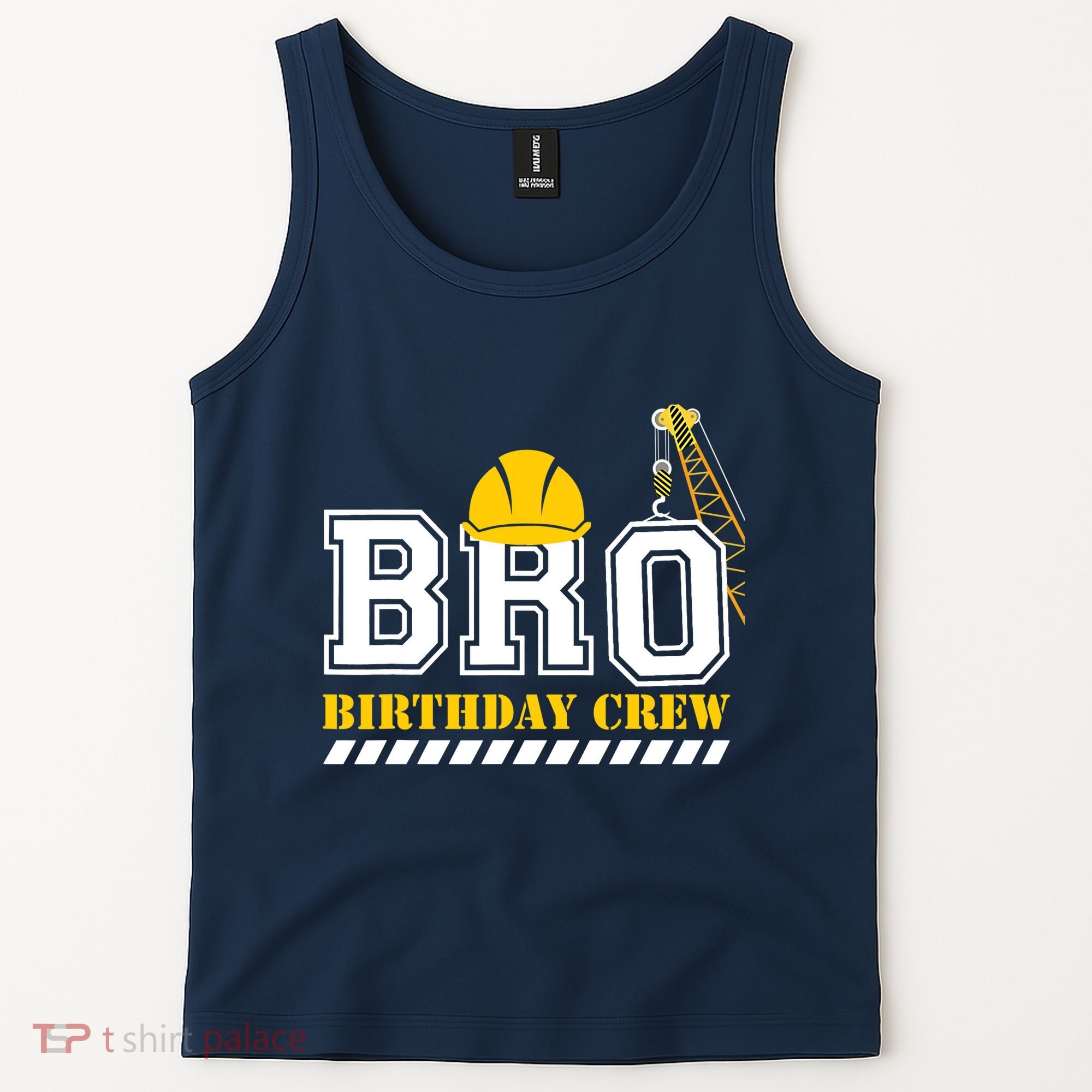 Brother Birthday Crew Construction Birthday Party Tank Top
