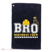 Brother Birthday Crew Construction Birthday Party Golf Towel thumb 0