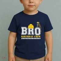 Brother Birthday Crew Construction Birthday Party Toddler T-Shirt thumb 2