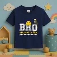 Brother Birthday Crew Construction Birthday Party Toddler T-Shirt thumb 3