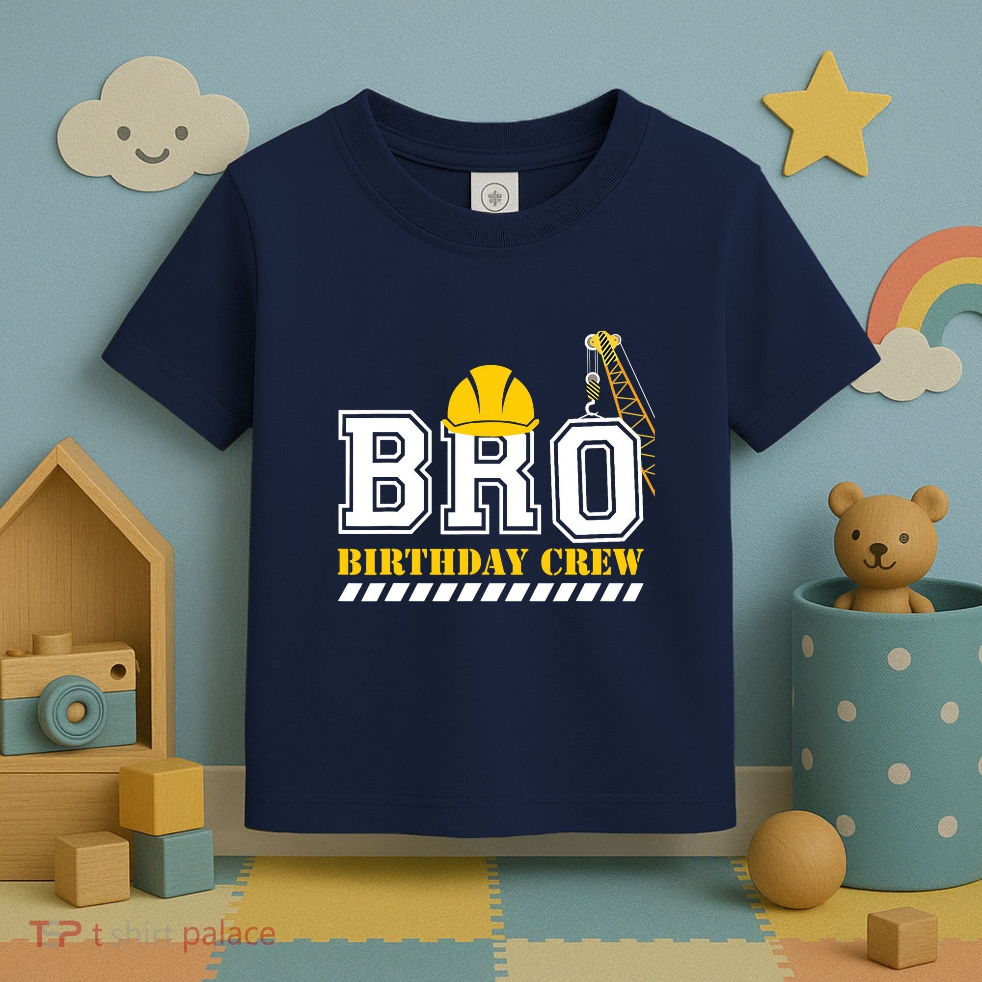 Brother Birthday Crew Construction Birthday Party Toddler T-Shirt