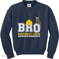 Brother Birthday Crew Construction Birthday Party Kids Sweatshirt thumb 0